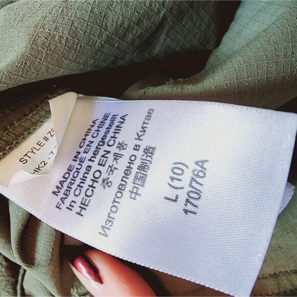 MARMOT GREEN ZIP POCKET OUTDOOR PANTS SIZE 10 - Picture 9 of 10